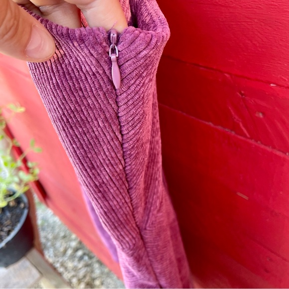 🟥 Kori corduroy spaghetti strap zip side mini dress - Picture 5 of 12